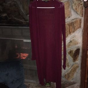 Burgundy thin cardigan